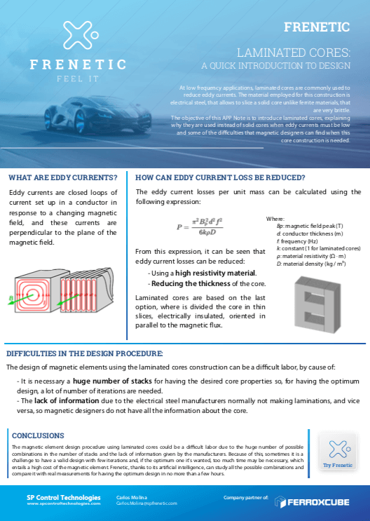 INTRODUCTION TO DESIGN LAMINATED CORES INTRODUCTION TO DESIGN LAMINATED CORES